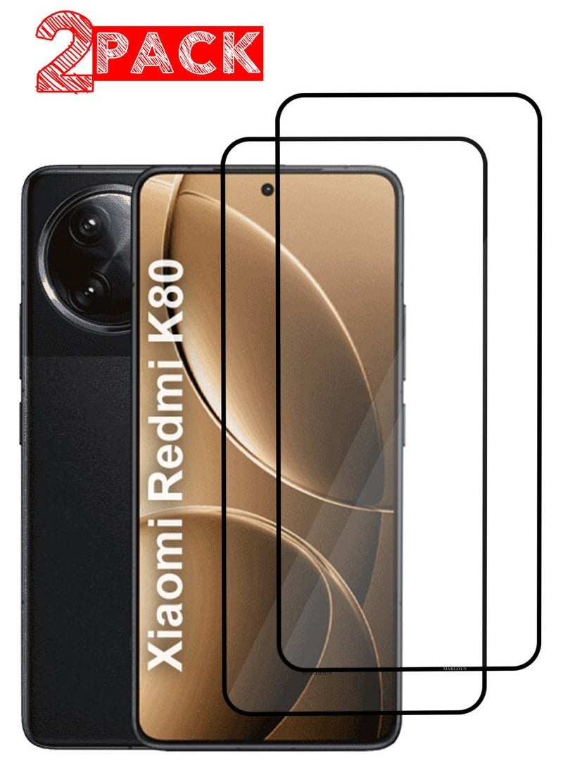 CATANES Xiaomi Redmi K80 3D 2Packs Full Coverage Screen Protector Ultra HD Scratch Resistant Bubble-Free