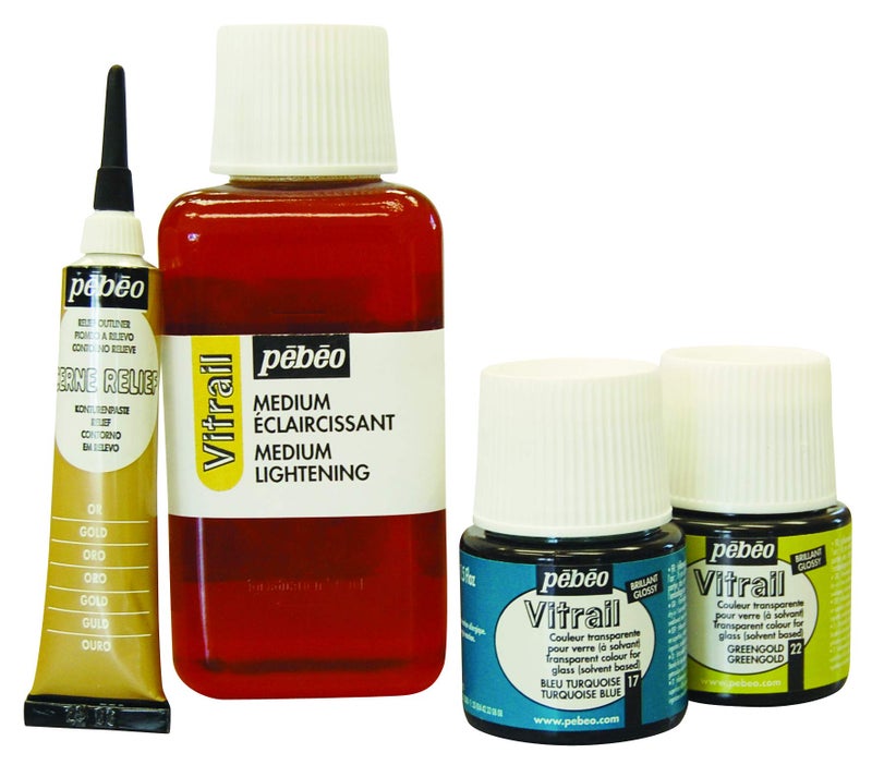 Pebeo Vitrail, Stained Glass Effect Paint, 45 ml Bottle - Super White, 1.52 Fl Oz (Pack of 1) - Image 5