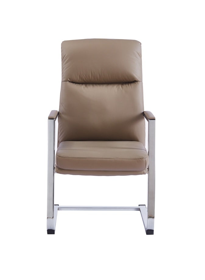Home Office Chair, Adjustable Computer Desk Chair with Lumbar Support, Ergonomic Comfortable Chair, Wide PU Leather Executive Desk Chair for Gaming Working Study, Brown - Image 2