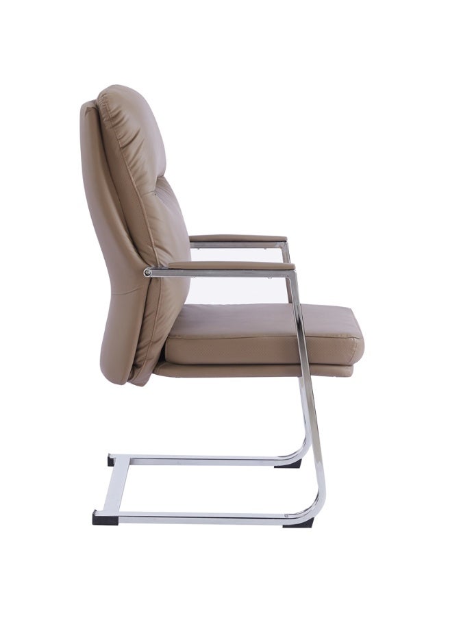 Home Office Chair, Adjustable Computer Desk Chair with Lumbar Support, Ergonomic Comfortable Chair, Wide PU Leather Executive Desk Chair for Gaming Working Study, Brown - Image 4