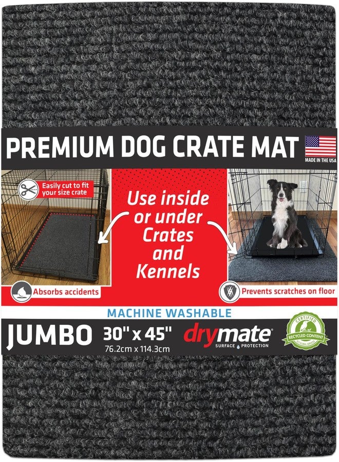 Drymate Premium Dog Crate Mat Liner, Absorbent, Waterproof, Non-Slip, Washable Puppy Pee Pad for Kennel Training - Use Under Pet Cage to Protect Floors, Cut to Fit Design (USA Made) (Dgrey)(30”x45”) - Image 1