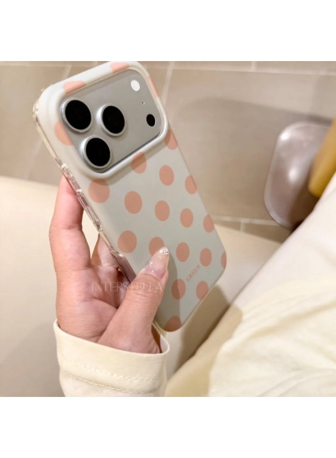 iPhone 17 Pro Case, Cute Polka Dot Phone Case with Protective Back Cover, Lightweight Shockproof Case with Raised Camera Edge for Apple iPhone 17 Pro - Image 3