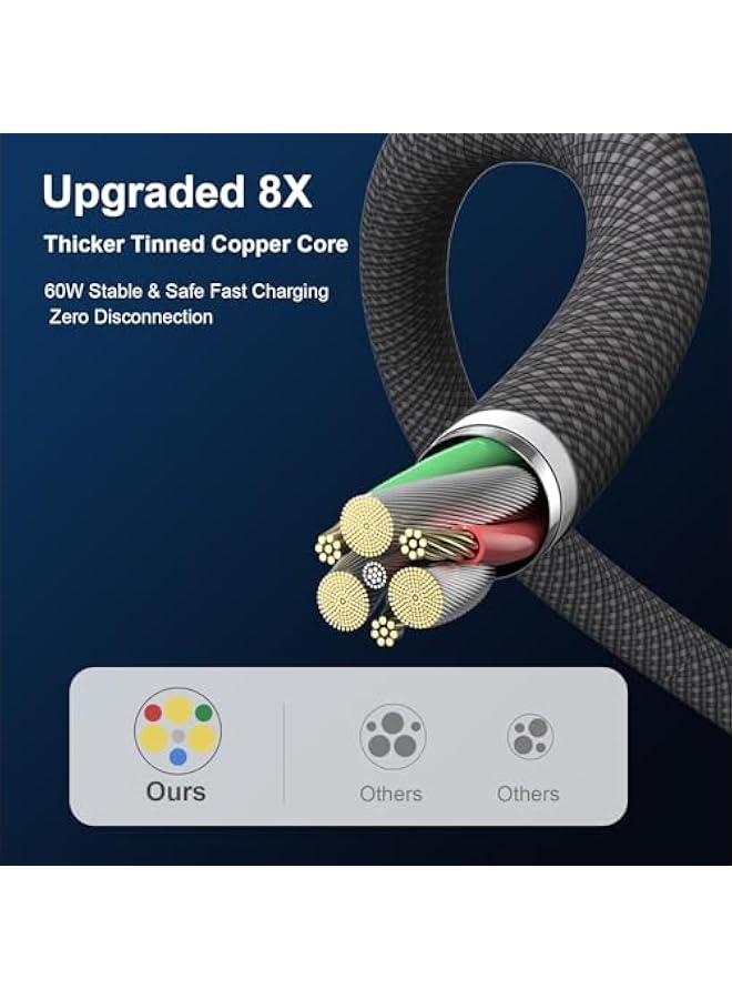 Arabest iPhone Charger Fast Charging 3Pack 6FT Apple MFi Certified Lightning Cable Nylon Braided iPhone Charger Cord Compatible with iPhone 14 13 12 11 Pro Max XR XS X 8 7 6 Plus SE and More - Image 5