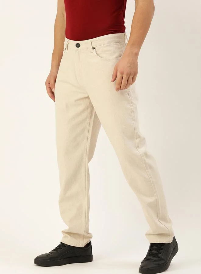 تايك تو Men Pure Cotton Mid-Rise Straight Fit Jeans By Bene Kleed