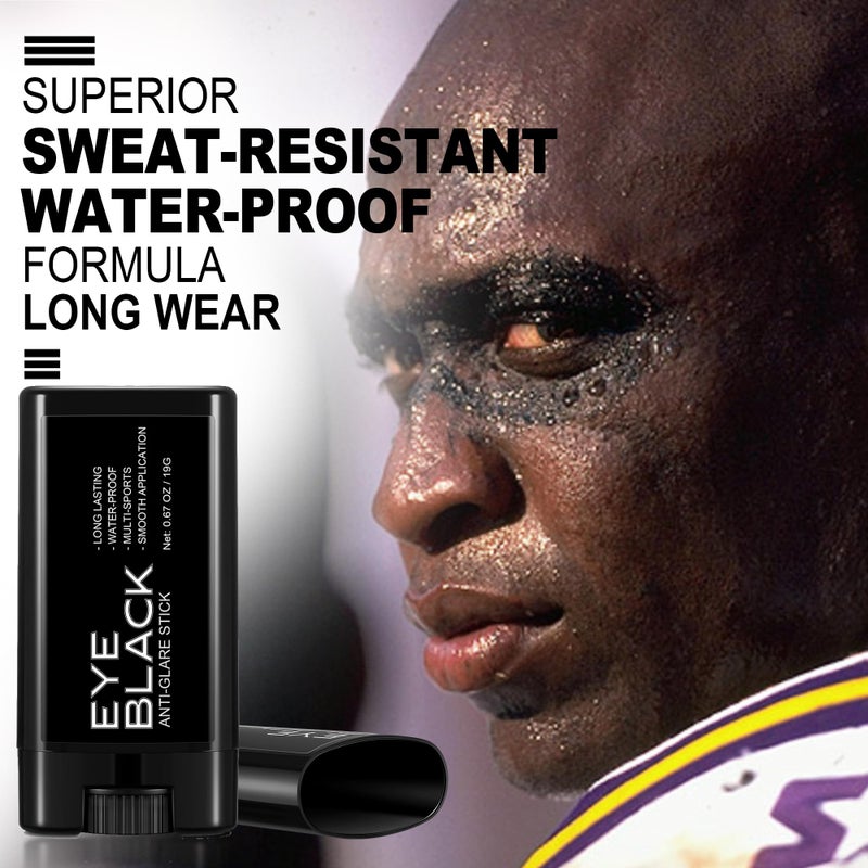 CCbeauty 2 Pack Black Eye Black, Sweatproof Eyeblack Stick for Baseball Football Softball Lacrosse, Face Paint Sports Grease for Pro Performance, Game Day Cheer Playoffs Accessories for Players & Fans - Image 2