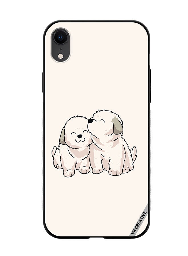 VR CREATIVE Protective Case Cover For Apple iPhone XR Cute Puppies Design Multicolour - Image 1