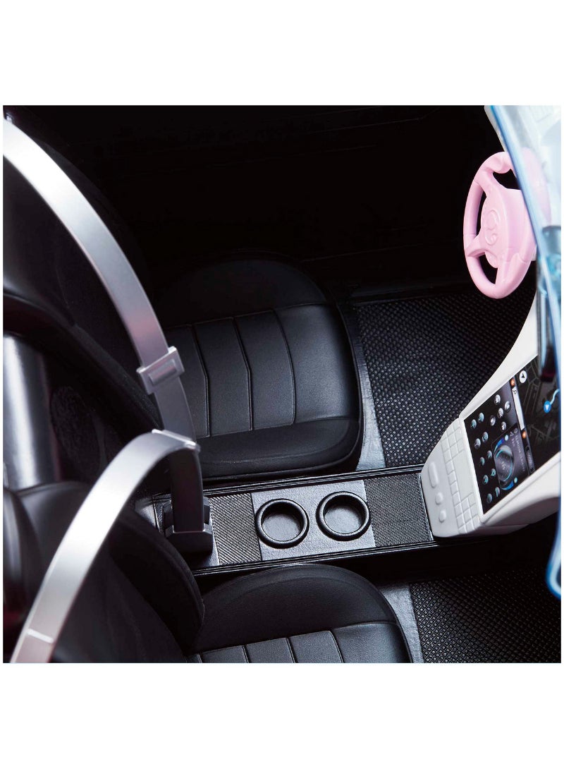 AROAQ Barbie Convertible 2 Seater Vehicle Pink Car With Rolling Wheels Realistic Details Gift For 3 Year Plus Kids - Image 4