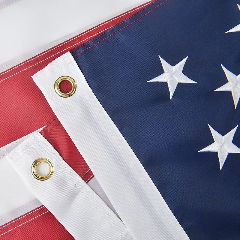 Olycole American Flag 4x6 FT, US Flags USA High Wind with Embroidered Stars, Sewn Stripes, Brass Grommets, Durable USA Flag Outdoor Outside - Image 5