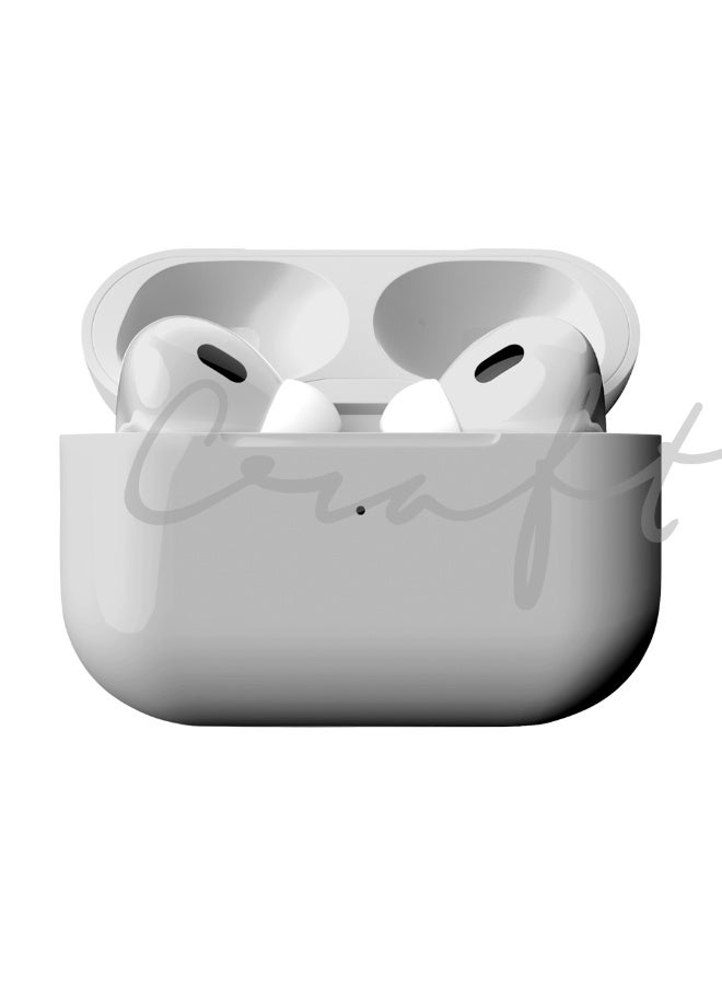 Craft Merlin Craft Customized Apple AirPods Pro 3 – Bold Silver Hand-Painted Finish, Personalized Wireless Earbuds, Sleek Metallic Gift (Silver-Bold) - Image 1