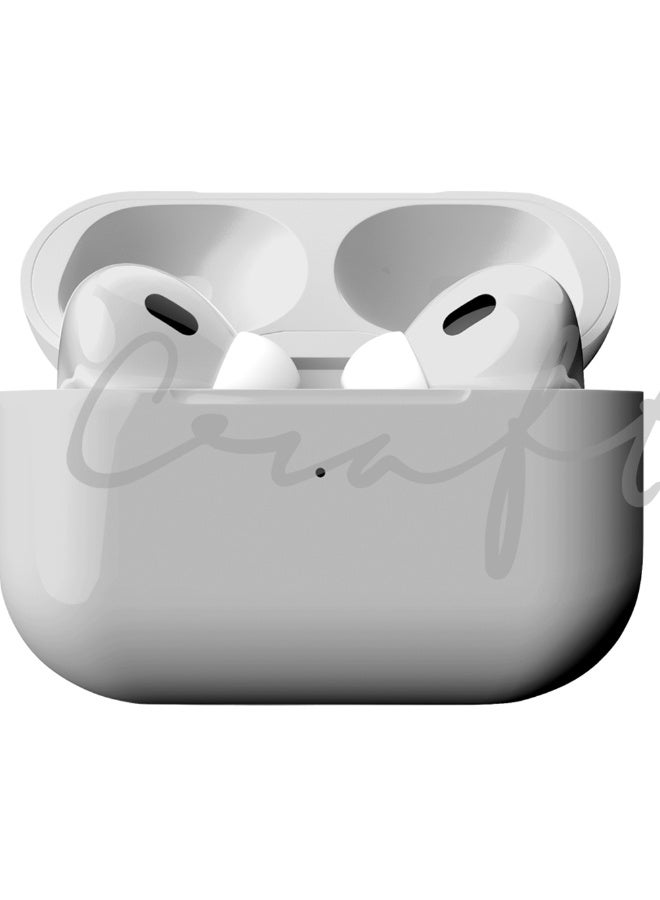 Craft Merlin Craft Customized Apple AirPods Pro 3 – Bold Silver Hand-Painted Finish, Personalized Wireless Earbuds, Sleek Metallic Gift (Silver-Bold) - Image 2