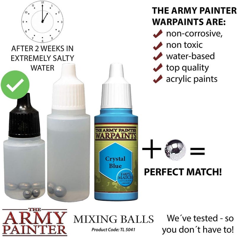 The Army Painter Paint Mixing Balls - Rust-Proof Stainless Steel Mixing Ball Ideal for Model Paint Mixer Bottle. 100 PCS Stainless Steel Mixing Paint Agitator Balls x 5.5mm/apr. 0.22â€ Paint Balls - Image 5