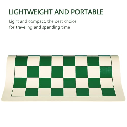 ELONGDI Roll-Up Vinyl Chess Board Mat - 15.5" Chess Mat for 3-Inch King, Lightweight & Non-Slip Portable Travel Chess Board for Beginner and Kids - No Chess Pieces - Image 3