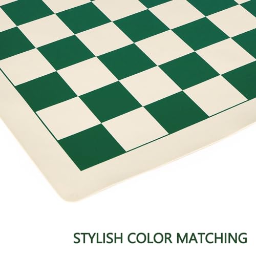 ELONGDI Roll-Up Vinyl Chess Board Mat - 15.5" Chess Mat for 3-Inch King, Lightweight & Non-Slip Portable Travel Chess Board for Beginner and Kids - No Chess Pieces - Image 4