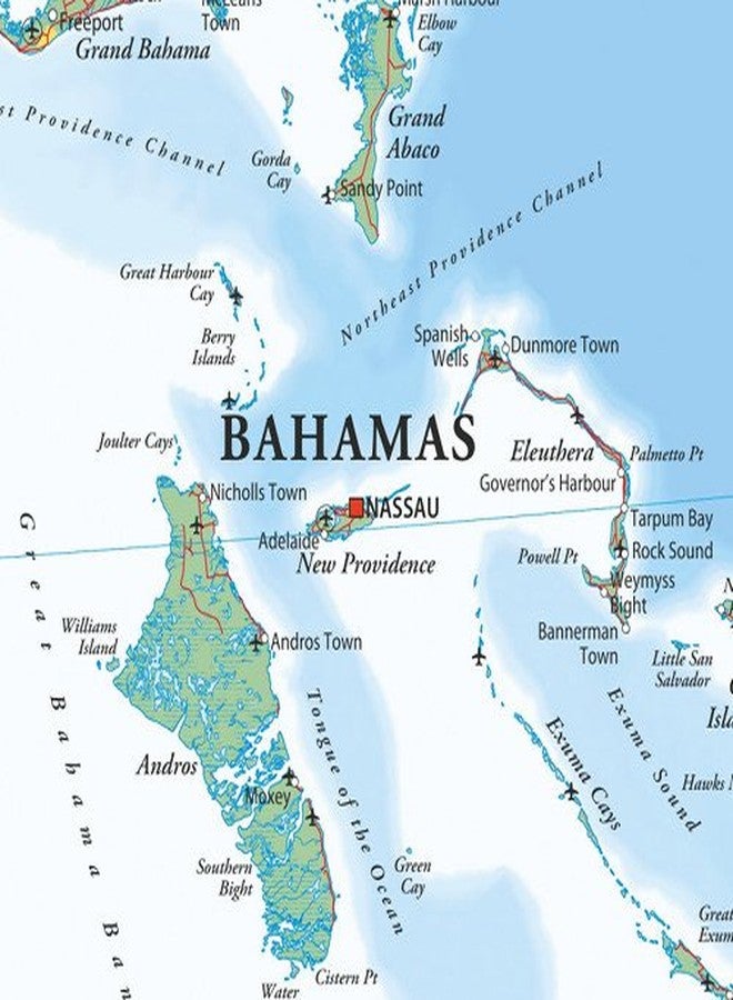 MapSherpa The Bahamas - 22" x 17" Paper Wall Map - Image 2
