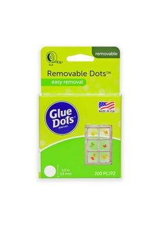 Glue Dots Removable Dots Double Sided 1/2" .5 Inch 200 Dots Diy Craft Glue Tape Sticky Adhesive Glue Points Liquid Hot Glue Alternative Clear  - Image 1