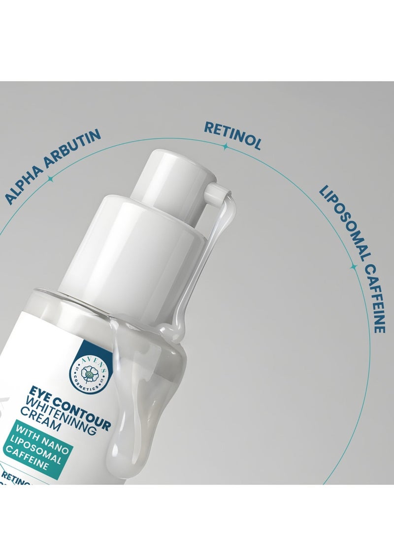 Avens Cosmetics EYE contour whiteninng cream with nano liposomal caffeine for wrinkles  30 ml - Image 2