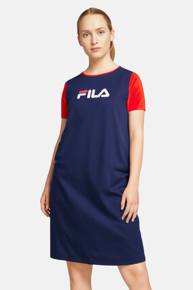 FILA Women Plus Size Short Sleeves Outdoor Dress, Multicolor - Image 1