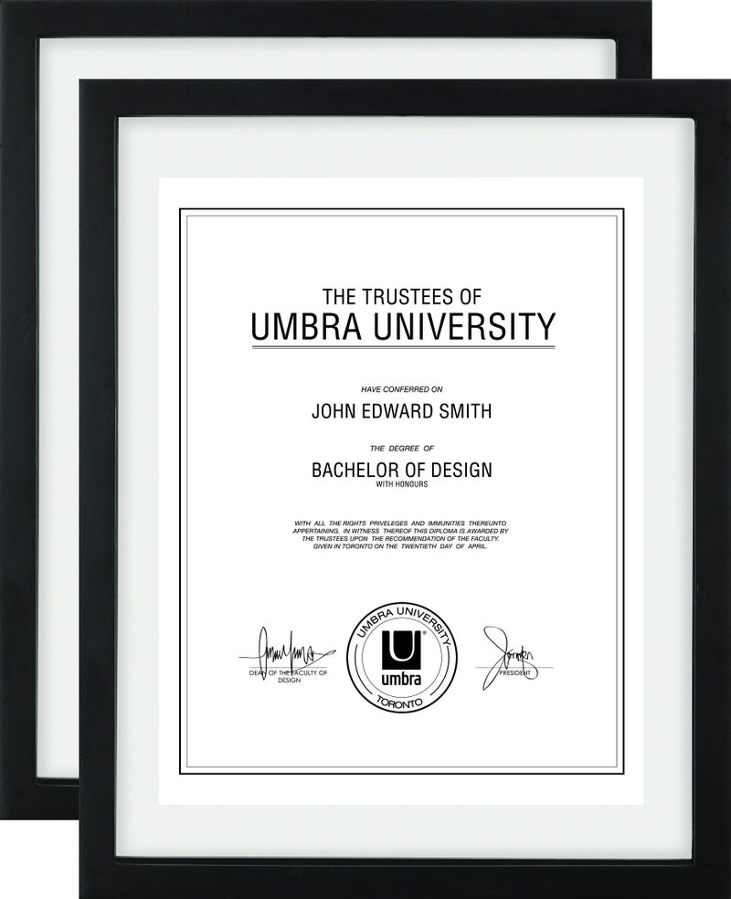 UMBRA DOCUMENT PICTURE FRAME 11X14 BLACK 2 Pack