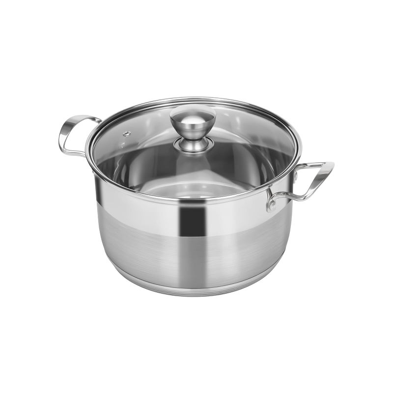 Ohtomber 5 Quart Dutch Pot - Stainless Steel Stock Cooking Induction Pot with Lid for Pasta, Soup, Spaghetti, Nonstick Thick Base Stockpot, Kitchen Cookware for Stew, Simmer, Boiling - Image 1