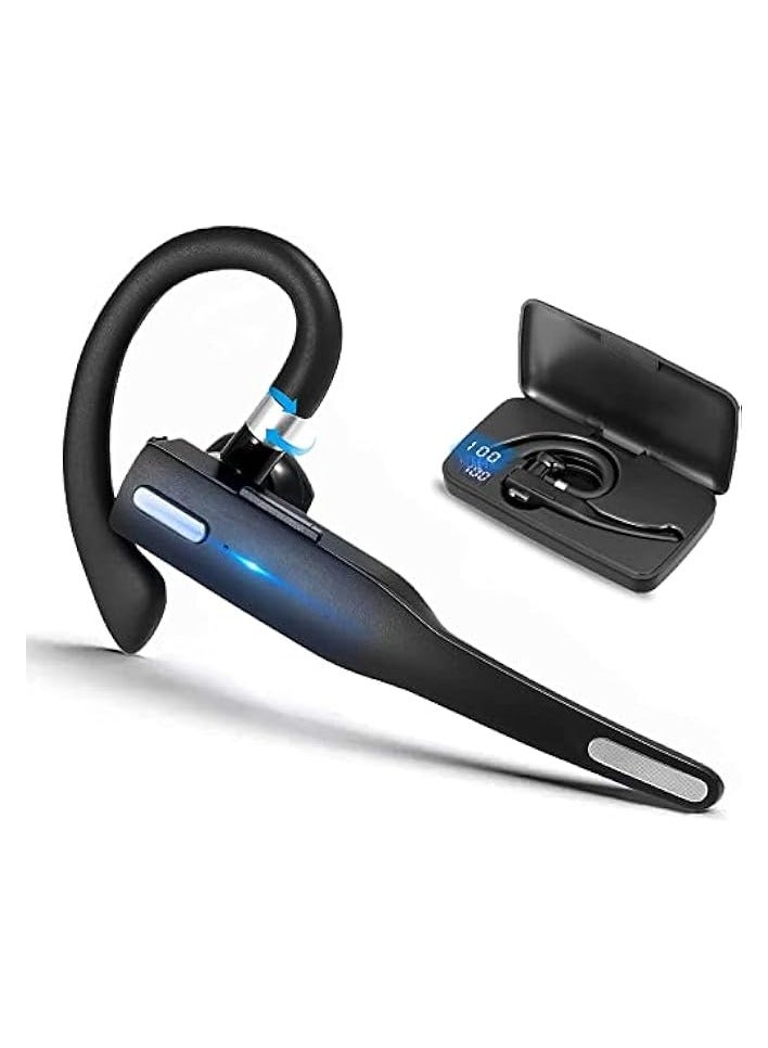 PROMASS Handsfree Wireless Bluetooth Earpiece for Mobile Phone V5.1 Headset with Microphone Noise Cancelling 10H Talking Time + Charging Case - Image 1