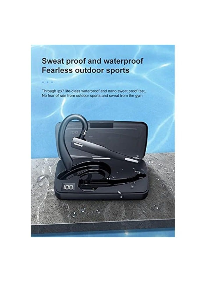 PROMASS Handsfree Wireless Bluetooth Earpiece for Mobile Phone V5.1 Headset with Microphone Noise Cancelling 10H Talking Time + Charging Case - Image 4