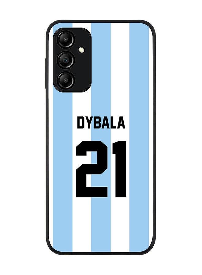 Stylizedd Rugged Black edge case for Samsung Galaxy M14 5G Slim fit Soft Case Flexible Rubber Edges Anti Drop TPU Gel Thin Cover-Argentina-Dybala - Image 1