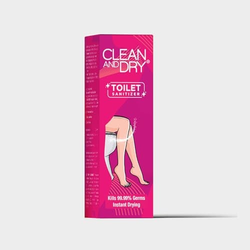 Clean and Dry Toilet Seat Sanitizer Spray 50ml - Mint | Reduces The Risk Of UTI & Other Infections | Protects From 99.9% Germs & Travel Friendly | Anti Odour, Deodorizer - Image 1