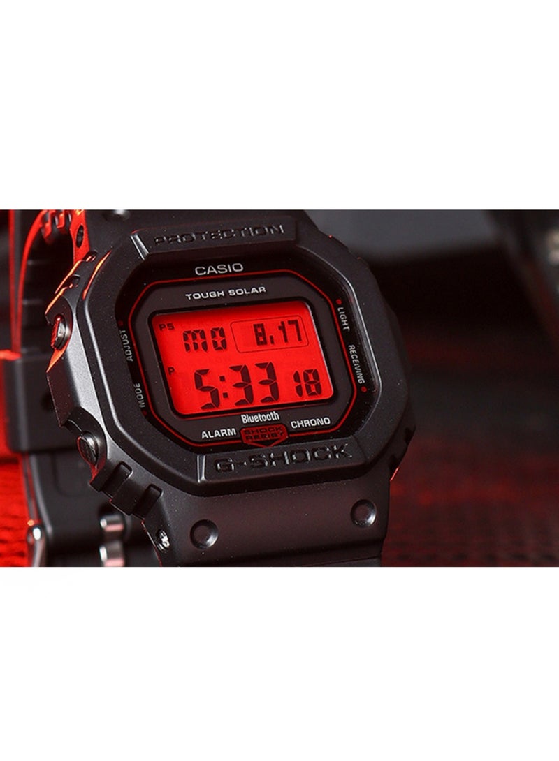 كاسيو ساعة إلكترونية بلوتوث طاقة شمسية، مقاومة للماء والصدمات، مربع صغير عتيق من CASIO "قلب قوي" - Image 5