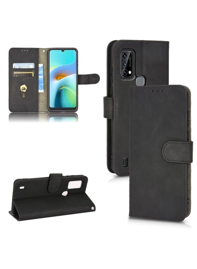Case Cover For Blackview A50 Skin Feel Magnetic Flip Leather Phone Case Black