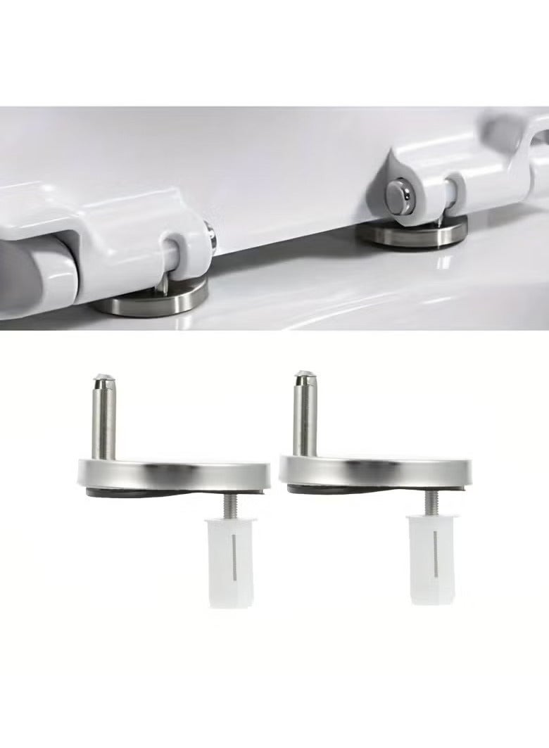 2 Pcs Universal Toilet Seat Bolts and Screws,Quick Release Top Hinge Fixings,Easy to Install- Toilet Seat Replacement Parts Kit，Toilet Seat Bolts，Large Toilet Cover Parts, Buckle  - Image 1