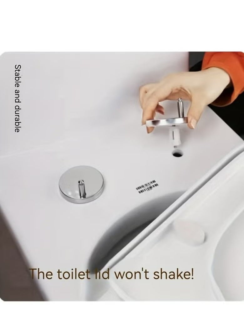 2 Pcs Universal Toilet Seat Bolts and Screws,Quick Release Top Hinge Fixings,Easy to Install- Toilet Seat Replacement Parts Kit，Toilet Seat Bolts，Large Toilet Cover Parts, Buckle  - Image 3