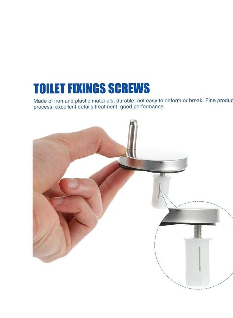2 Pcs Universal Toilet Seat Bolts and Screws,Quick Release Top Hinge Fixings,Easy to Install- Toilet Seat Replacement Parts Kit，Toilet Seat Bolts，Large Toilet Cover Parts, Buckle  - Image 5