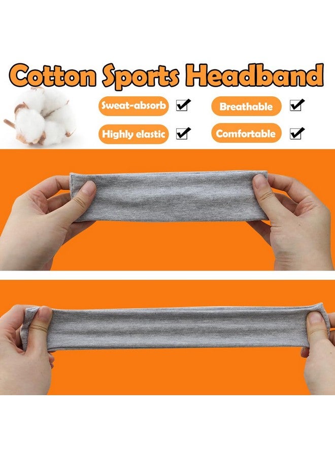 TCOTBE Cotbe 4 Pieces Elastic Stretch Sport Hairbands Yoga Stretchy Headband Women Yoga Headbands Fitness Running Sweat Absorption Cotton Headband Wash Face Hair Band For Women - Image 4