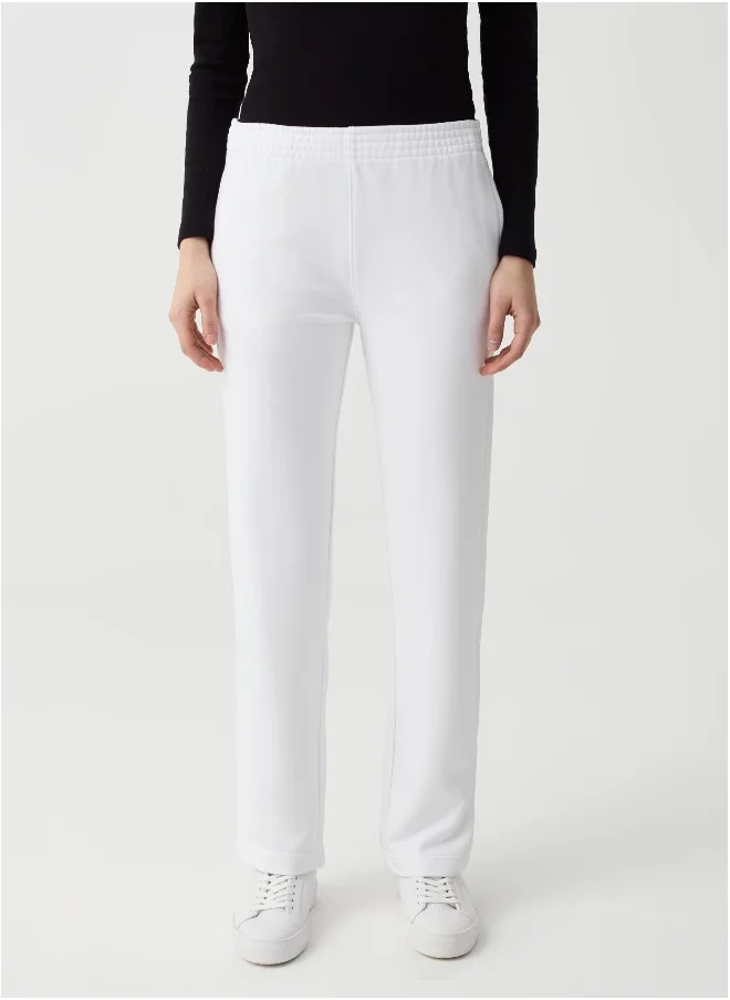او في اس Essential straight-fit joggers in fleece
