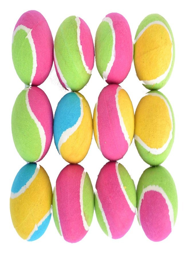 HIRNOTS Rubber Tennis Ball for Cricket (Pack of 12, Multicolor, Standard Size) - Image 2