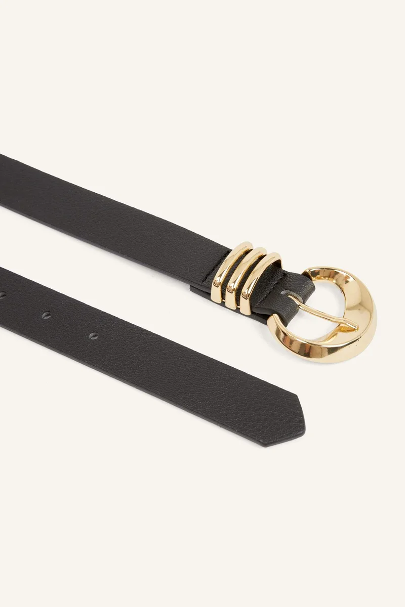 Defacto  Woman Rectangle Clasp Faux Leather Jean Belt for Women | Best Price UAE