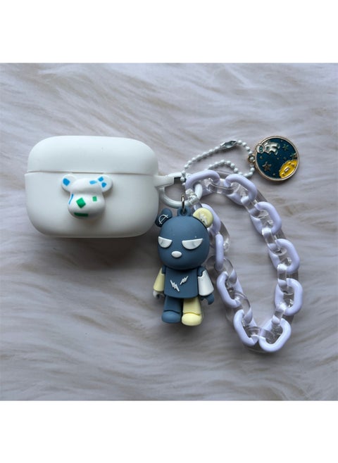 Suitable For Vivo TWS 4 Wireless Bluetooth Headset Protective Case IQOO TWS 2 Cartoon Charging Box Soft Case-Colour:02+pendant-Model:vivo TWS 4