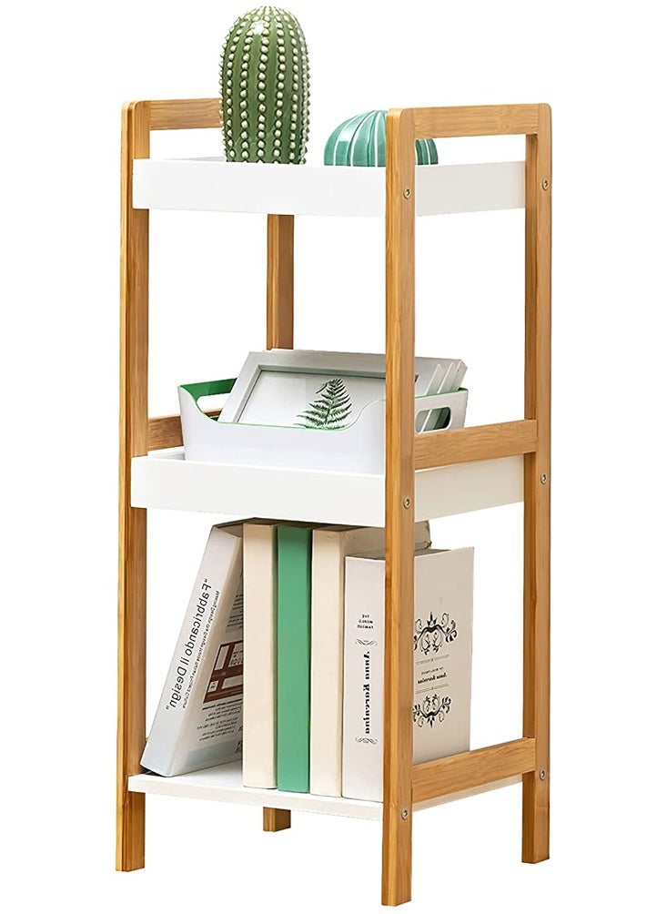 LINGWEI Household and Bathroom Rack Bamboo Storage Shelves Decorative Toilet & Kitchen Utensil Holder  - Image 4