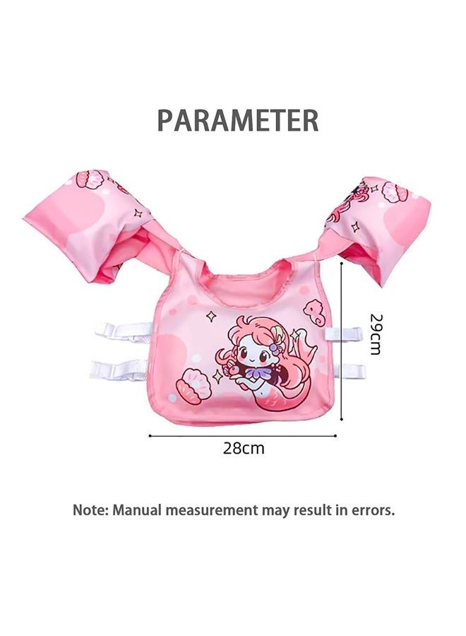 Bukela Kids Swim Vest Toddler Float Jacket Swimming Aid for Boys and Girls,Children Float Swimsuit with Adjustable Safety Strap，Non-inflatable Baby Swimming Float Vest, Toddler Life Jacket for Pool/Beach(pink) - Image 2