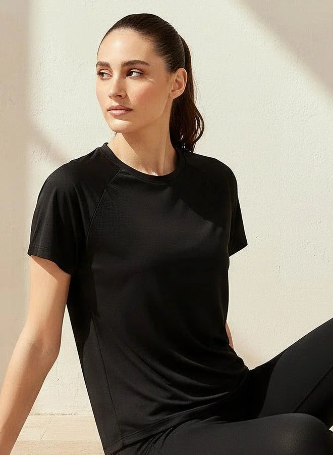 Splash Active Women 4-Way Stretch Jacquard T-shirt
