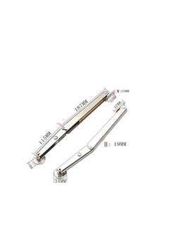 Y&D 2PCS Gas Spring Lid Support Hinge 150N Strut Soft Close Heavy Duty Stay for Kitchen Cabinet Door Cupboard Toy Box Pneumatic Stop Sliver  - Image 2