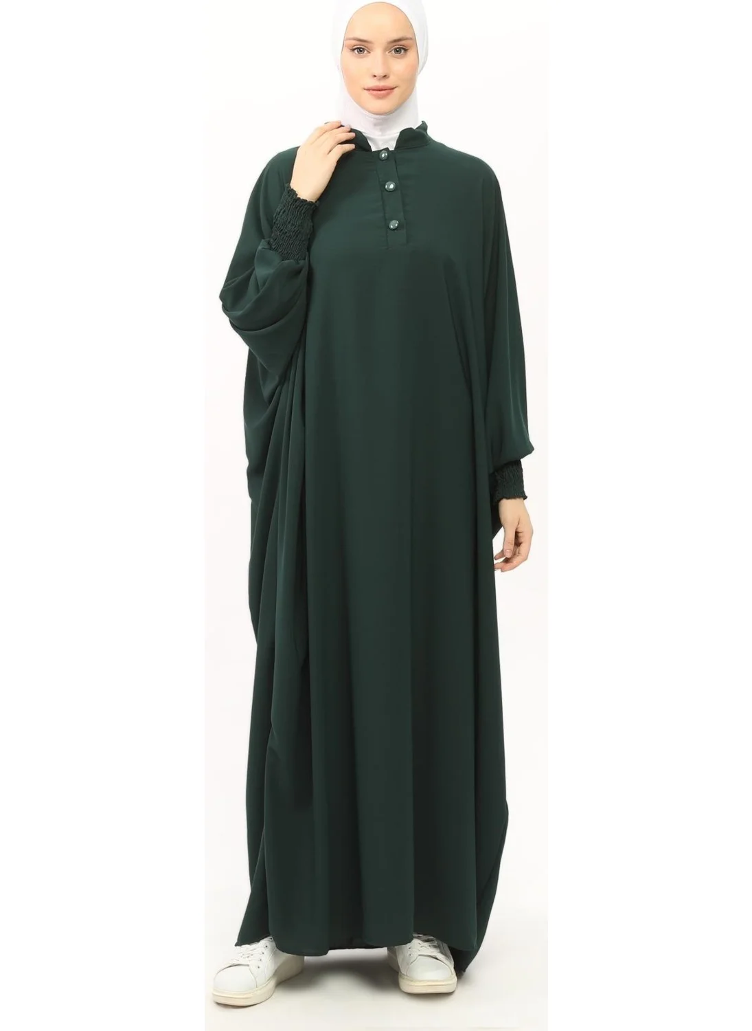 Altobeh Women's Medina Silk Abaya Abaya Dress Judge Collar Bat Sleeve Hijab Dress