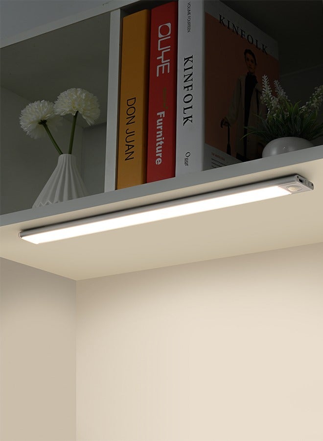Rechargeable 66-LED Motion Sensor Under Cabinet Lights for Kitchen and Stairs-40cm - Image 2