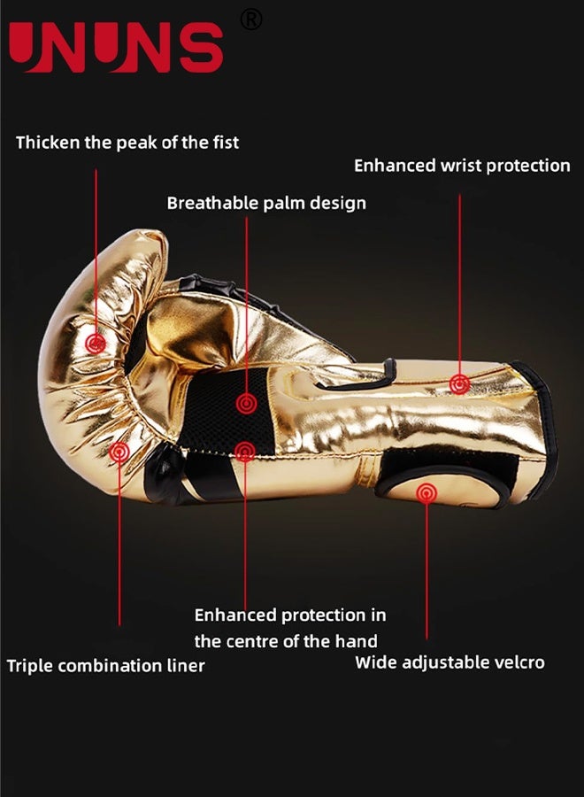 UNUNS قفازات الملاكمة، قفازات تدريب متعددة الأغراض 12 أونصة، قفازات كيك بوكسينغ مختبرة احترافياً للرجال والنساء، قفازات تدريب على الأكياس الثقيلة لملاكمة الكيك بوكسينغ وفنون القتال المختلطة ومواي تاي MMA - Image 2