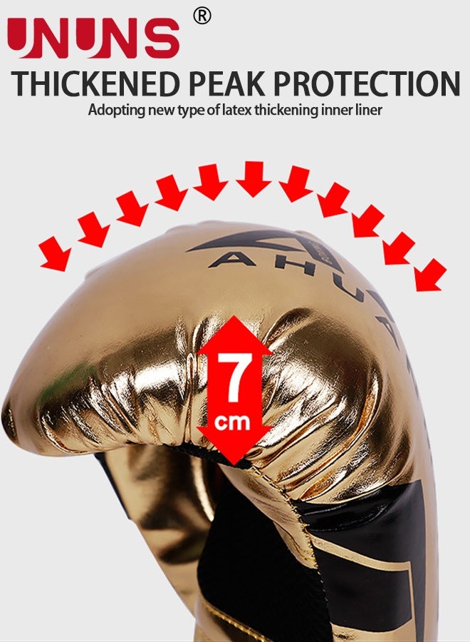 UNUNS قفازات الملاكمة، قفازات تدريب متعددة الأغراض 12 أونصة، قفازات كيك بوكسينغ مختبرة احترافياً للرجال والنساء، قفازات تدريب على الأكياس الثقيلة لملاكمة الكيك بوكسينغ وفنون القتال المختلطة ومواي تاي MMA - Image 4