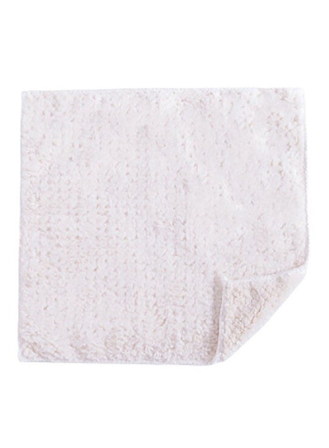 NIBEMINENT Coral Velvet Absorbent Oil Scouring Pad Cleaning Towel White