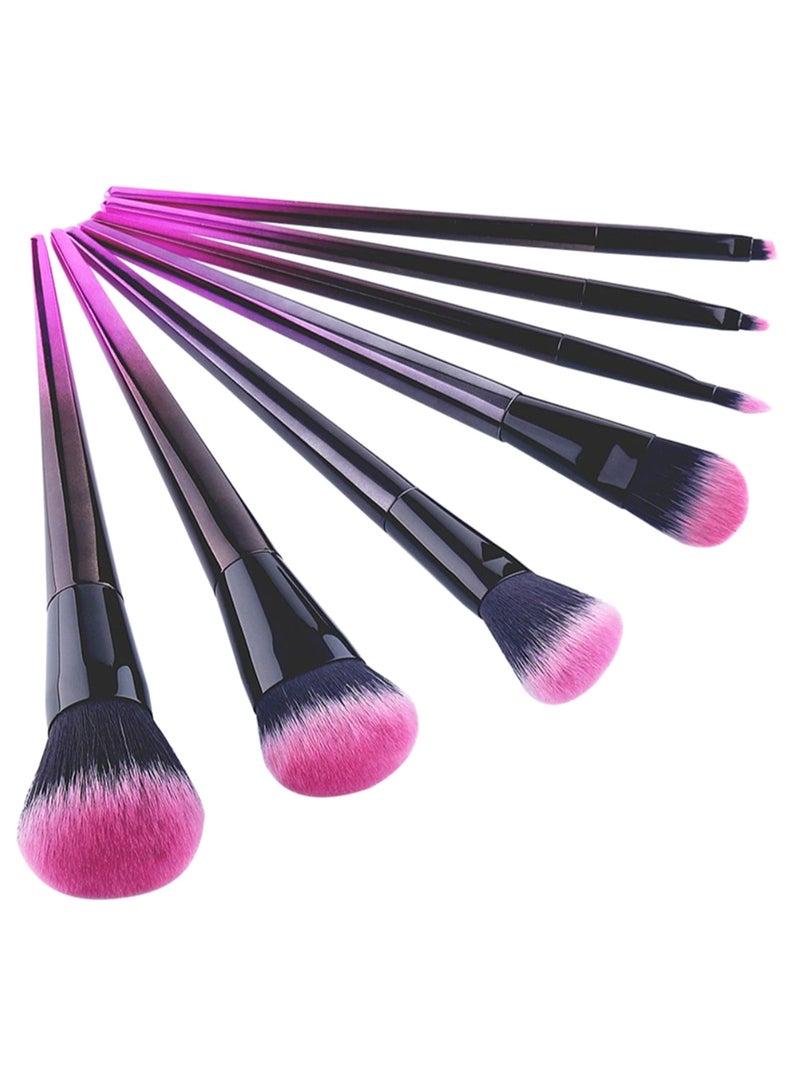 7-Piece Makeup Brush Set Pink/Black - Image 2