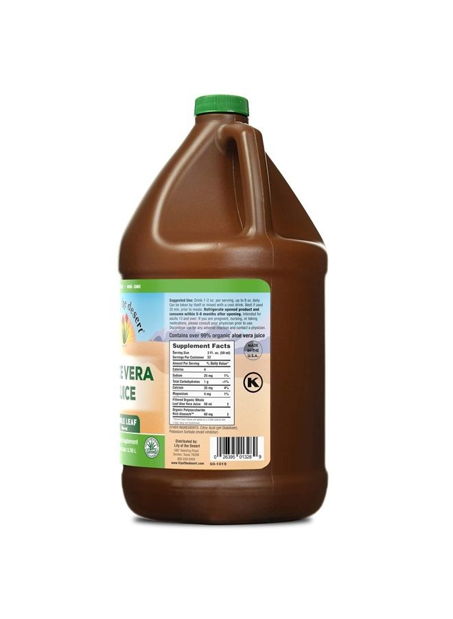 Lily Of the Desert Aloe Vera Juice - Whole Leaf Filtered Aloe Vera Drink, Organic Aloe Juice with Natural Vitamins, Digestive Enzymes for Gut Health, Stomach Relief, Wellness, Glowing Skin, 64 Fl Oz  - Image 2