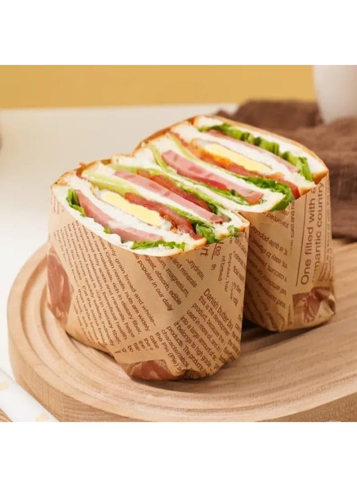 ورق خبز (طول 5 أمتار) مقاوم للدهون وصديق للبيئة؛ مثالي للطهي والتقديم، ومتعدد الاستخدامات (مناسب للسلال، والجبن، والبطاطس المقلية، والسندويشات، والبرغر). - Image 3