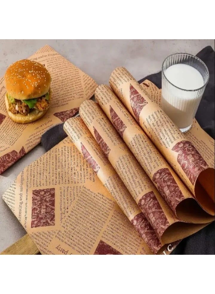 ورق خبز (طول 5 أمتار) مقاوم للدهون وصديق للبيئة؛ مثالي للطهي والتقديم، ومتعدد الاستخدامات (مناسب للسلال، والجبن، والبطاطس المقلية، والسندويشات، والبرغر). - Image 5